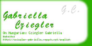 gabriella cziegler business card